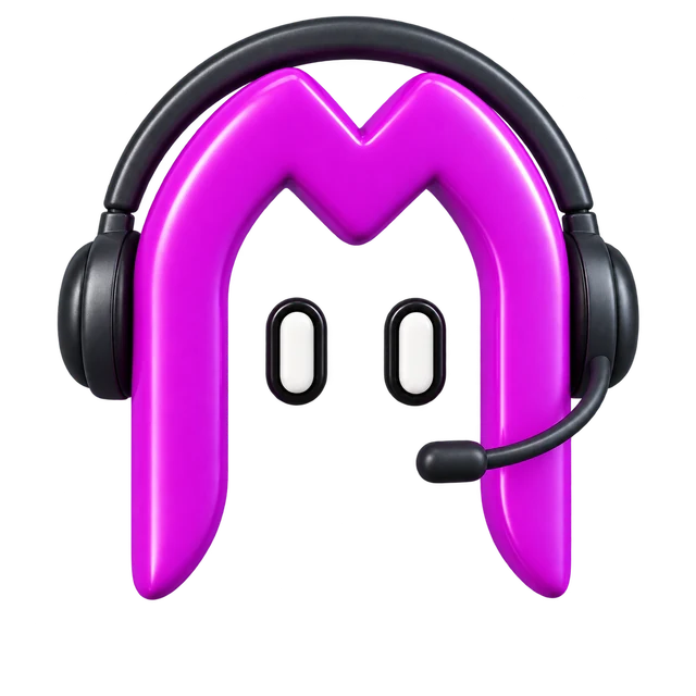 Magenta NIVO wearing a charcoal headset